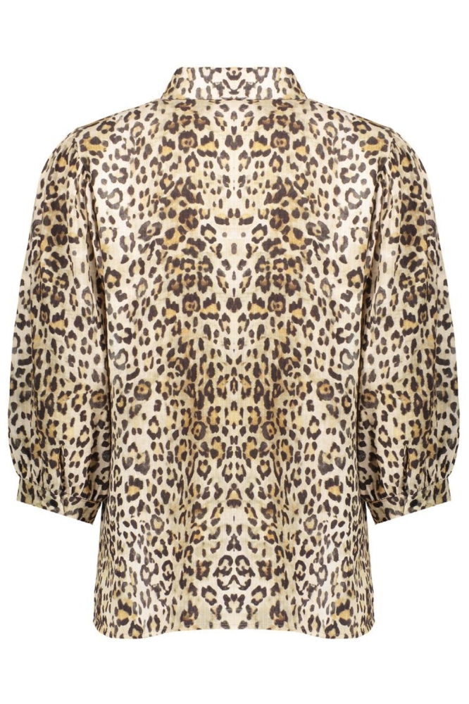 BLOUSE MET ALLOVER PRINT 53486 20 000720 SAND/BLACK